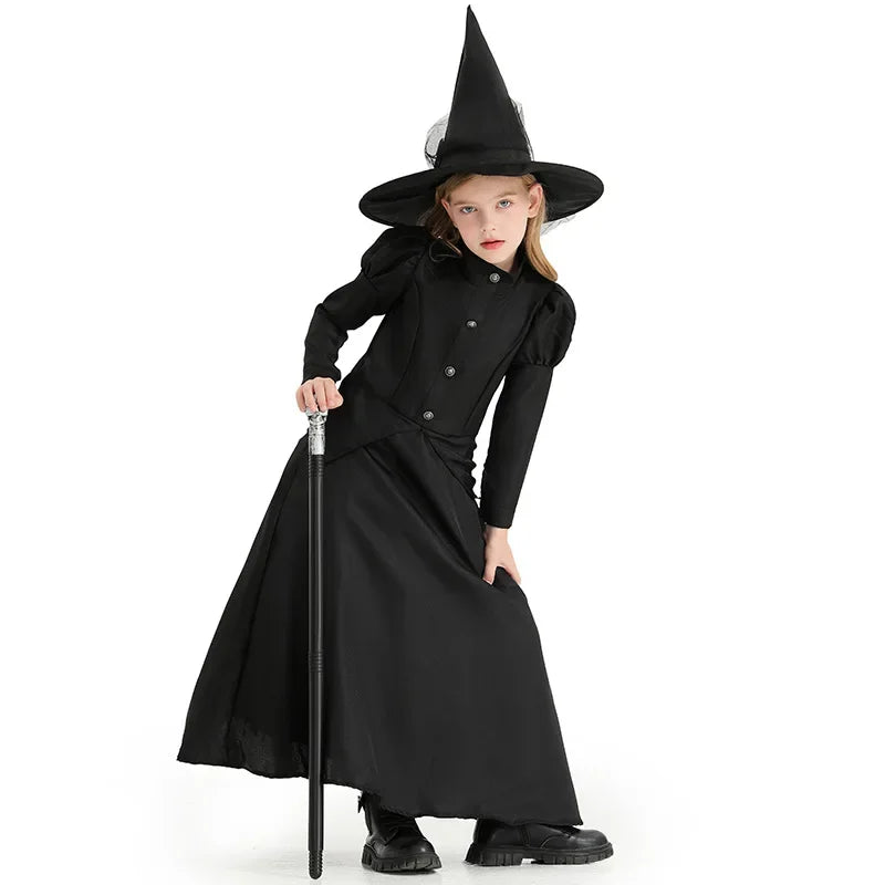 Deluxe Witch Costume Set – Halloween Wizard Dress with Hat for Kids & Adults - candletown.net