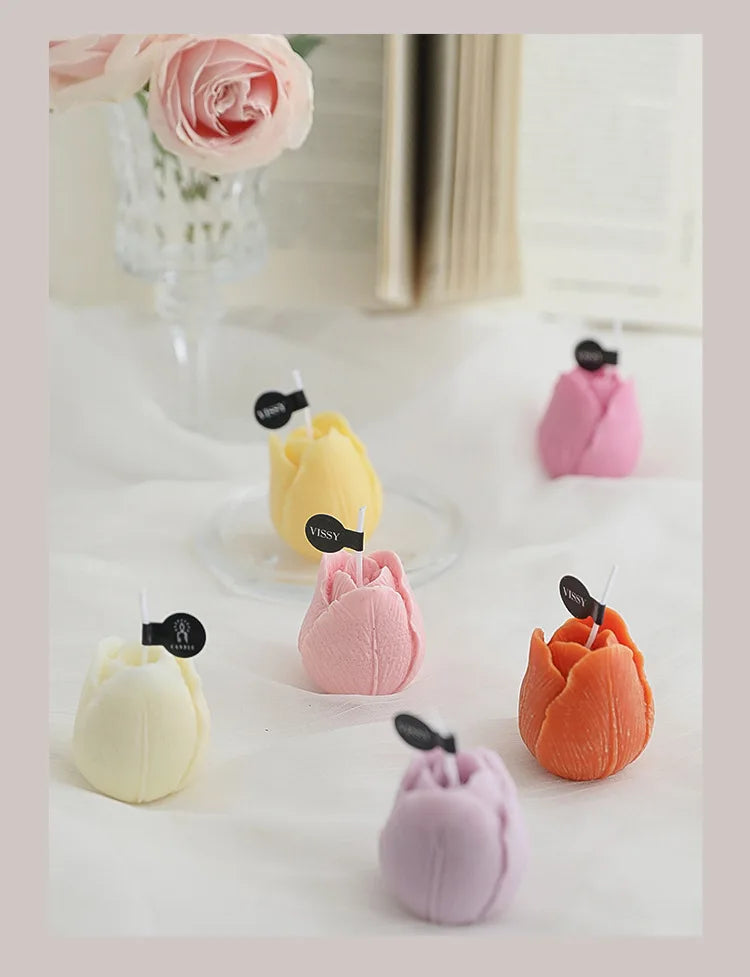 Tulip Scented Candles – Handmade Decorative Flower Candles - candletown.net