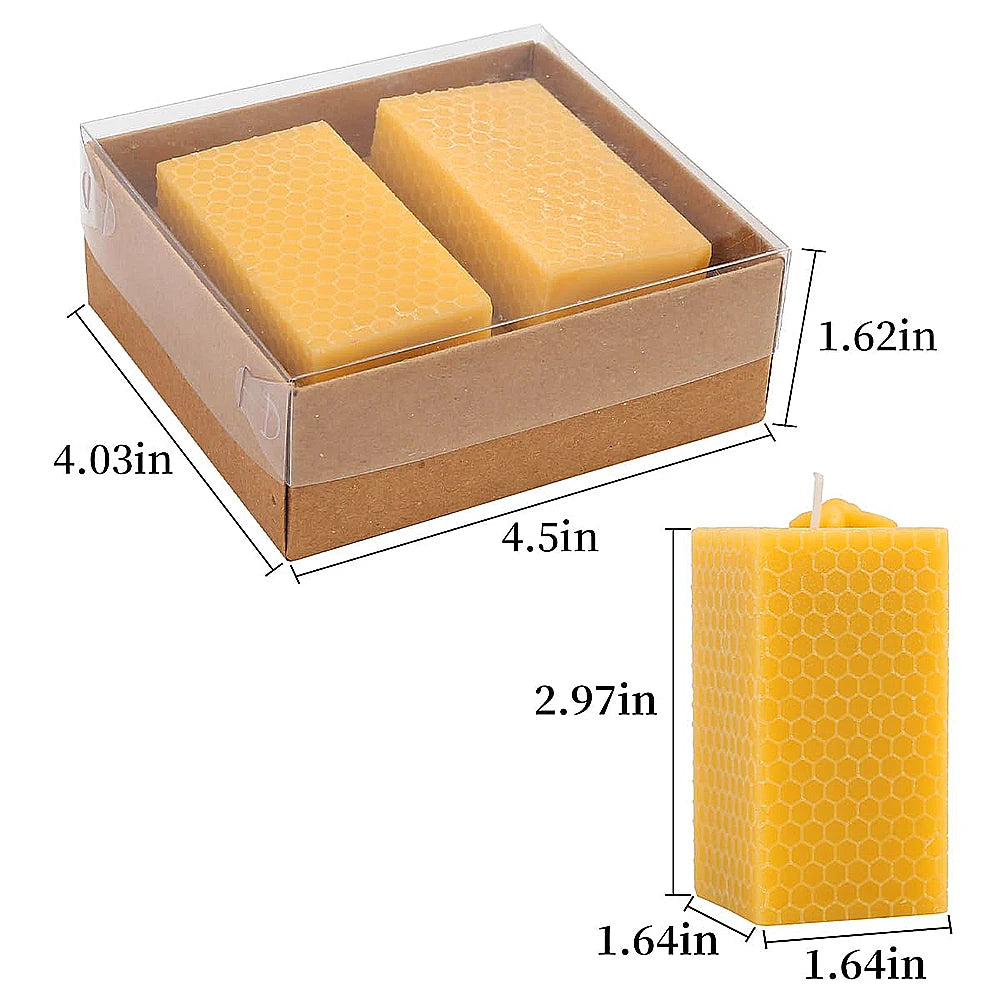 Beeswax Honeycomb Pillar Candle - candletown.net