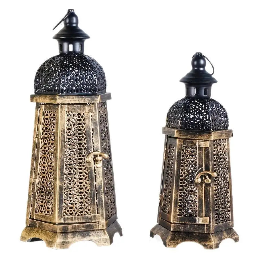 Rustic Vintage Metal Candle Lantern – Nordic & Farmhouse Decor - candletown.net
