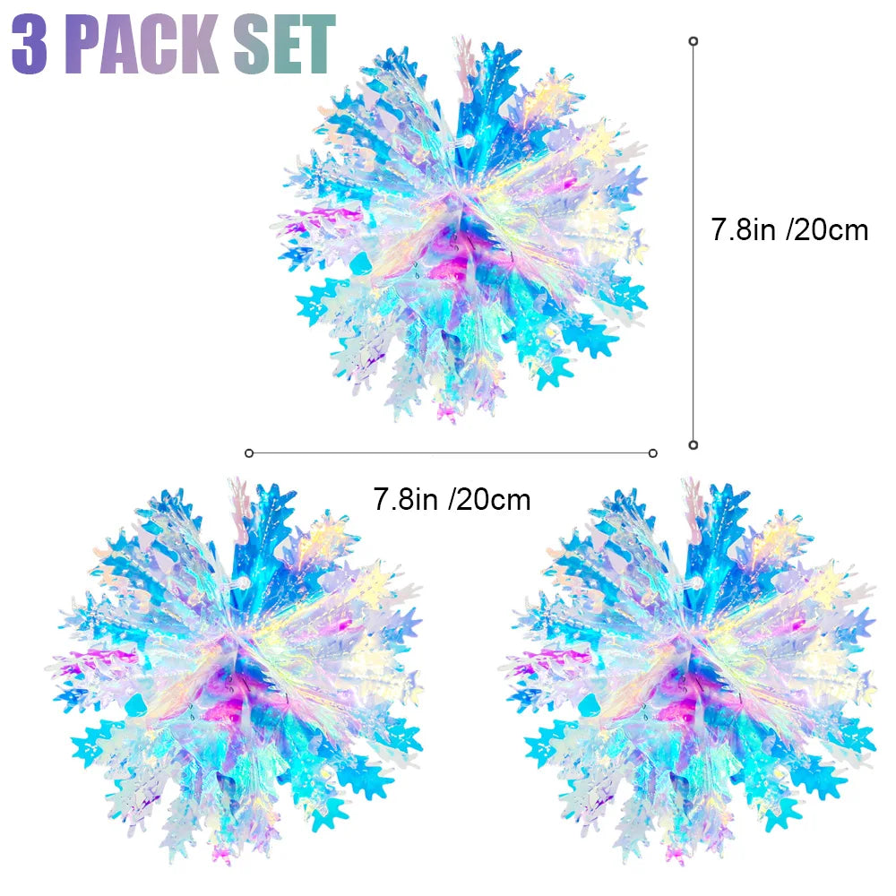 Iridescent 3D Christmas Ornament – Star, Ball, Garland or Snowflake