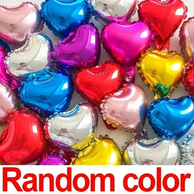 60-5PCS Red Heart Foil Balloons Inflatable Helium Balloon DIY Birthday Party Ornaments For Valentine's Day Wedding Party Gifts - candletown.net