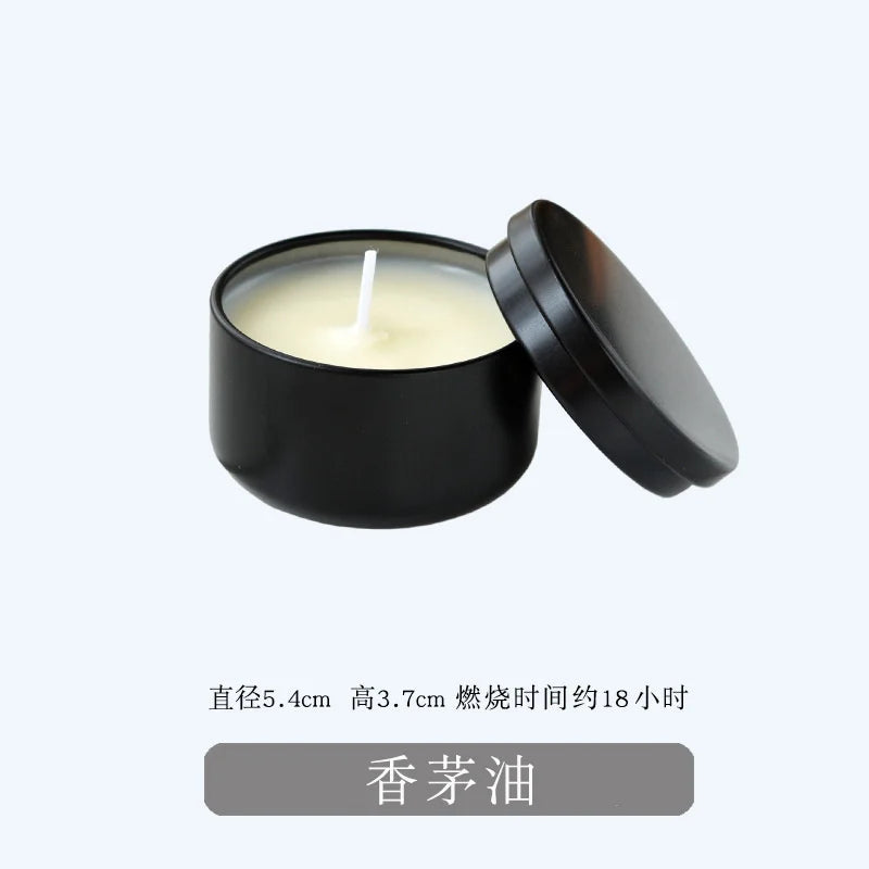 18h Citronella Candle – Natural Mosquito Repellent in Black Tin - candletown.net