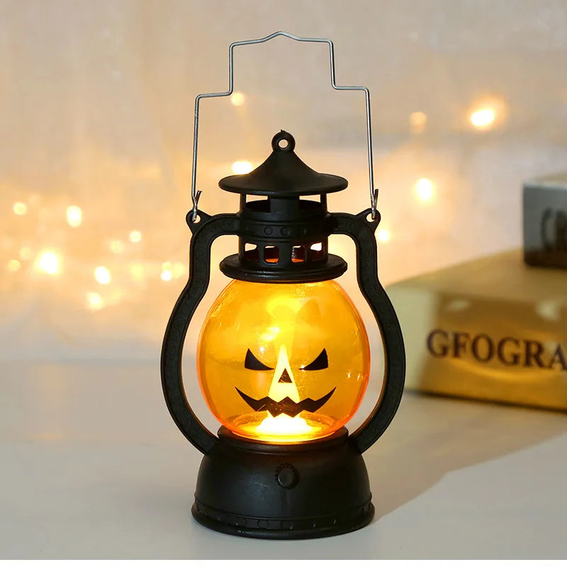 LED Hanging Pumpkin Lantern – Flameless Halloween Candle Light - candletown.net