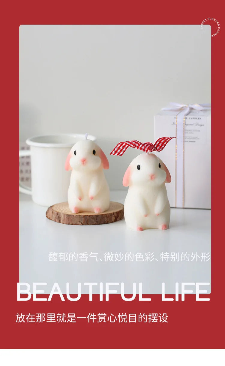 Bunny Scented Candle – Handmade Soy Wax Candle for Home & Gifts - candletown.net