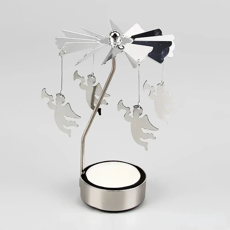 Silver Angel Chime Candle Holder