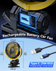 Portable Clip-On Fan for Stroller, Desk & Car