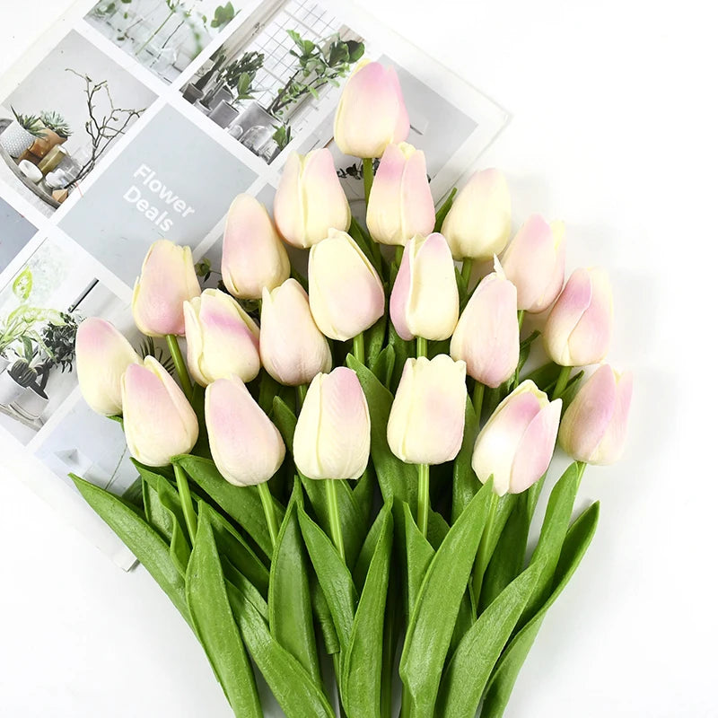 10pcs Tulip Artificial Flowers – Lifelike & Elegant Decor - candletown.net