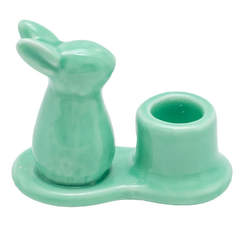 Creative Ceramic Bunny Candle Holder – A Delightful Accent for Your Home - candletown.net