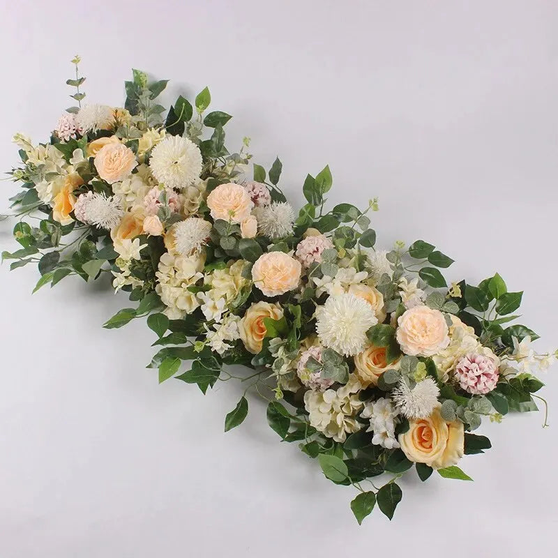 Luxury White Rose Flower Row - candletown.net