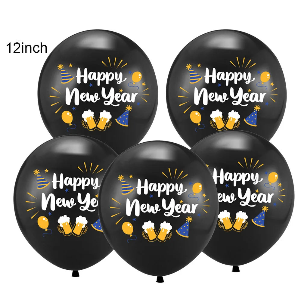 2026 New Year Latex Balloons