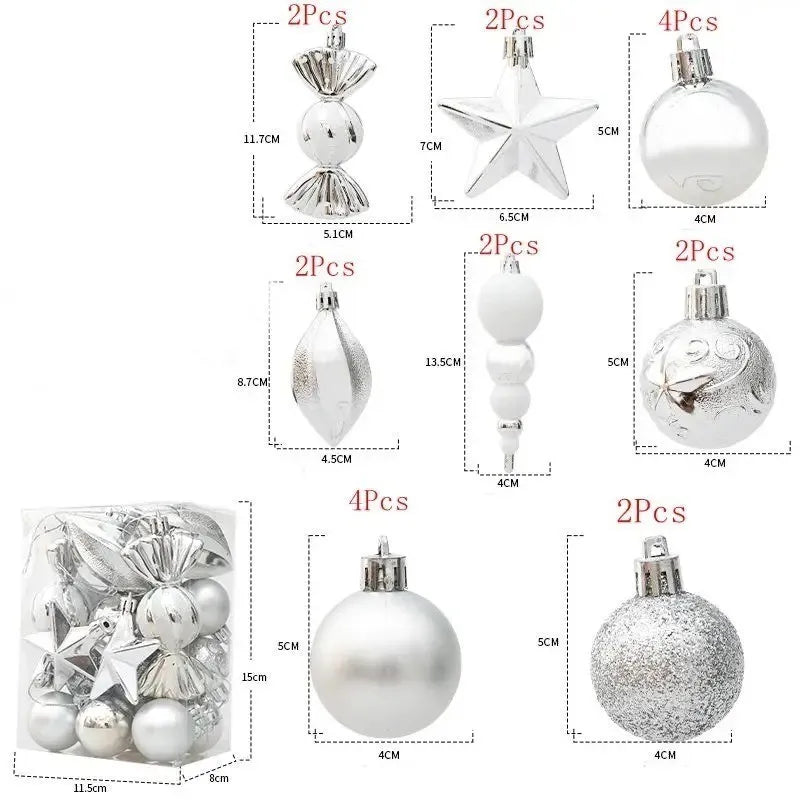 20/29pcs Christmas Ball Decoration Set - candletown.net