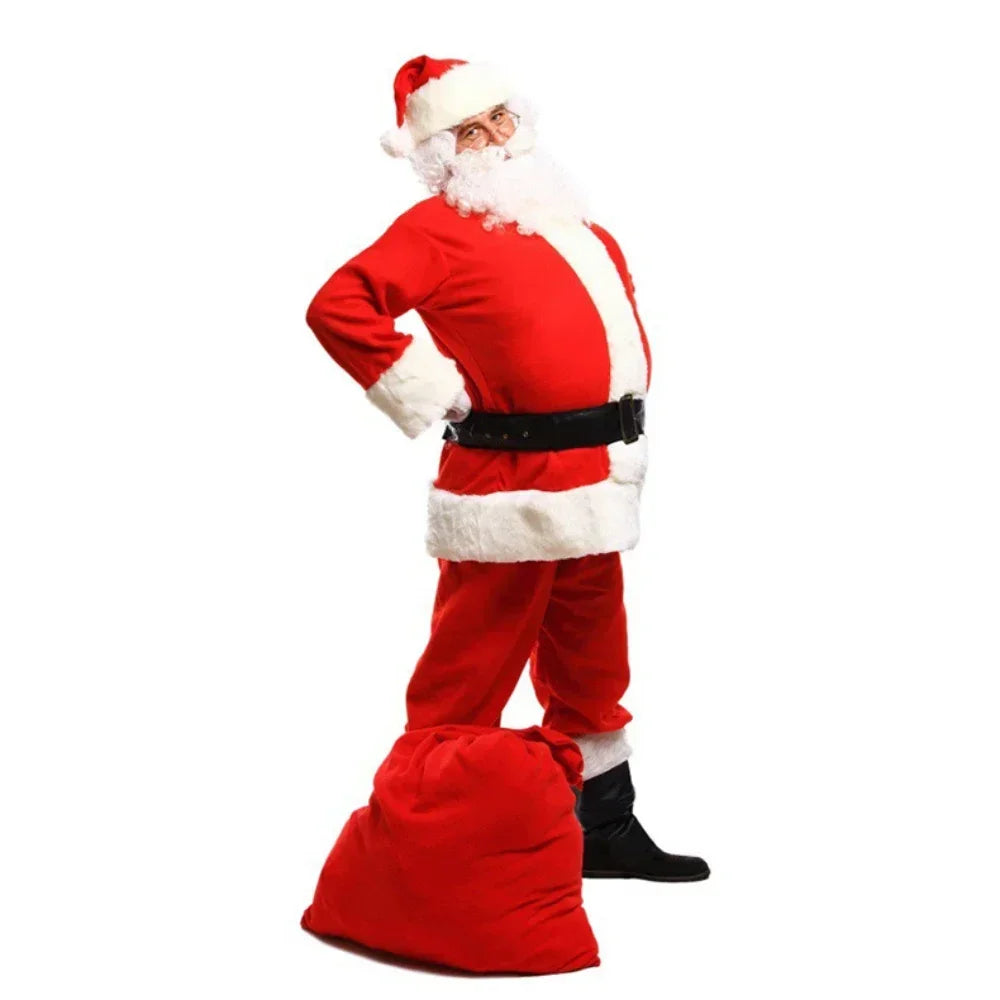 Deluxe Santa Claus Costume for Men – Classic Red Christmas Cosplay Set
