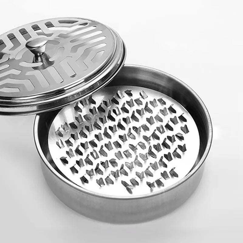 Stainless Steel Mosquito Coil Holder with Lid