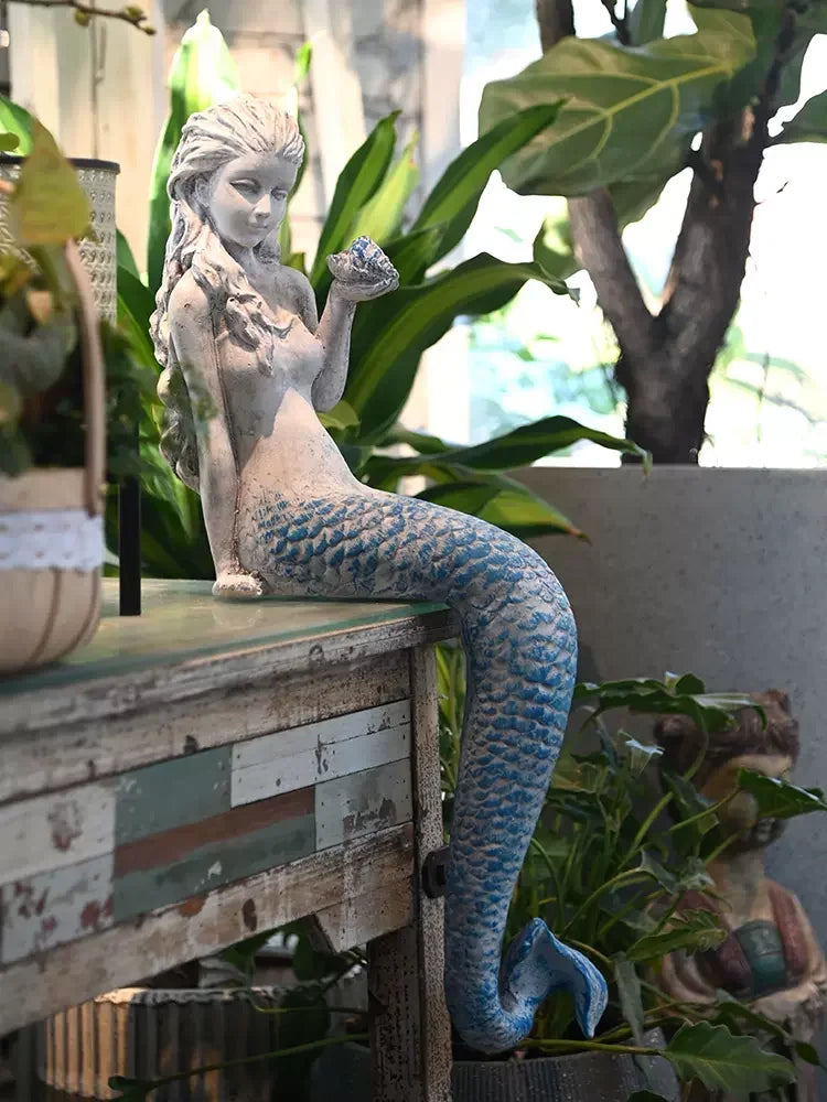 Resin Mermaid Garden Decoration – Outdoor Summer Accent - candletown.net