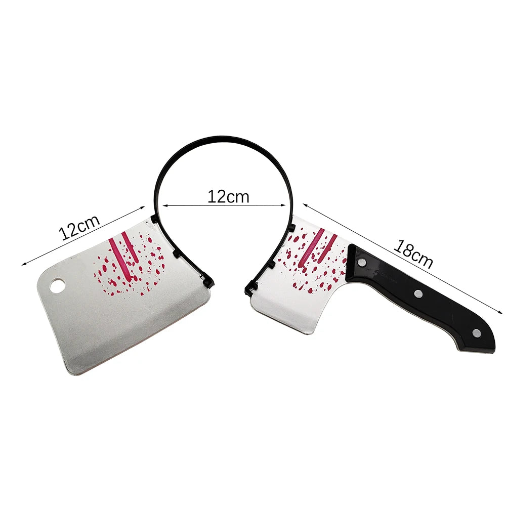 Halloween Horror Headbands – Fake Knife, Axe & Scissors Props for Costume Parties - candletown.net