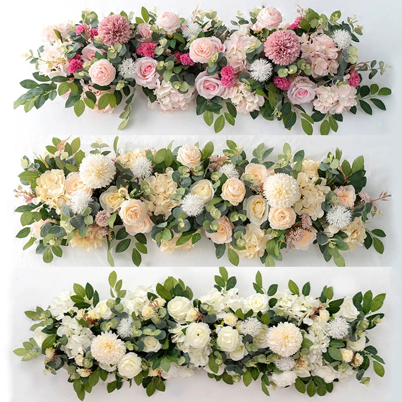 Luxury White Rose Flower Row - candletown.net