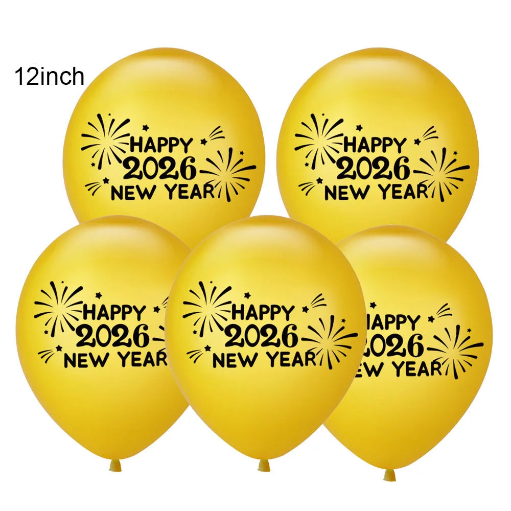 2026 New Year Latex Balloons
