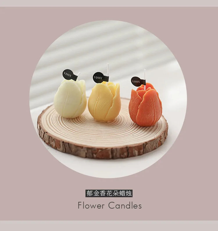 Tulip Scented Candles – Handmade Decorative Flower Candles - candletown.net