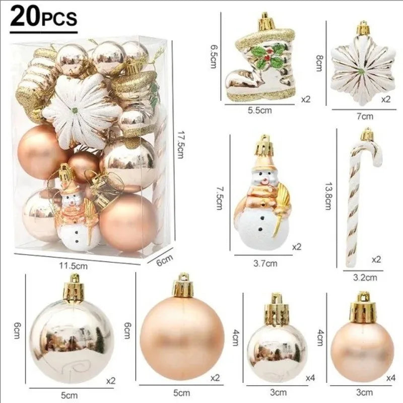 20/29pcs Christmas Ball Decoration Set - candletown.net