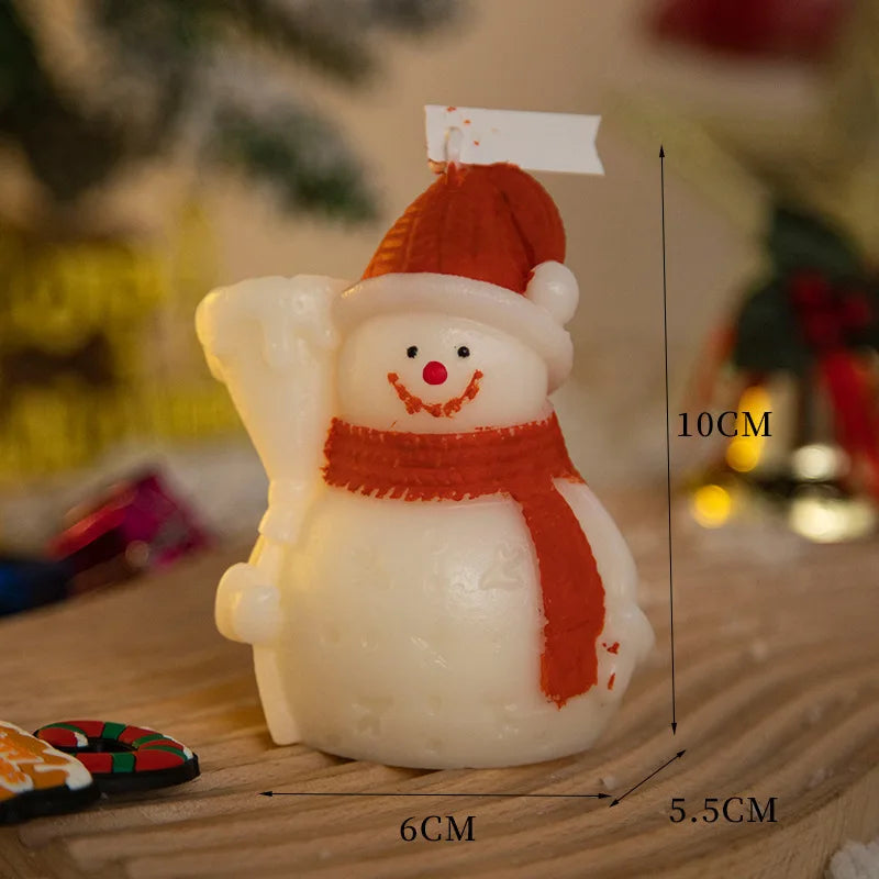 Christmas Figure Candle – Tree, Pine Cone & Snowman Design - candletown.net