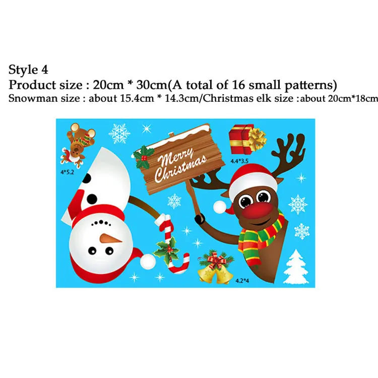 38-Piece Snowflake Window Clings – Reusable Electrostatic Christmas Stickers - candletown.net