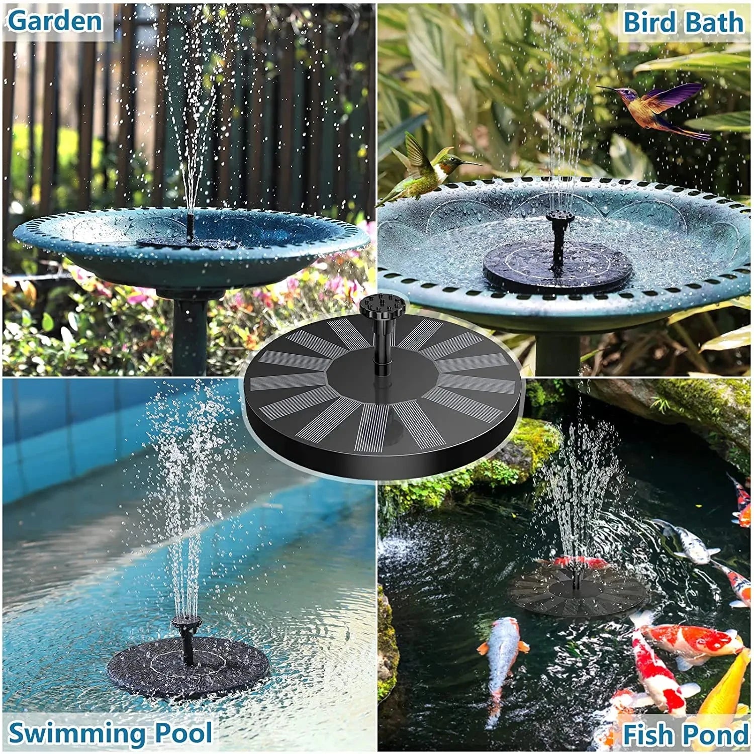 Solar Water Fountain Pump for Garden Ponds - candletown.net