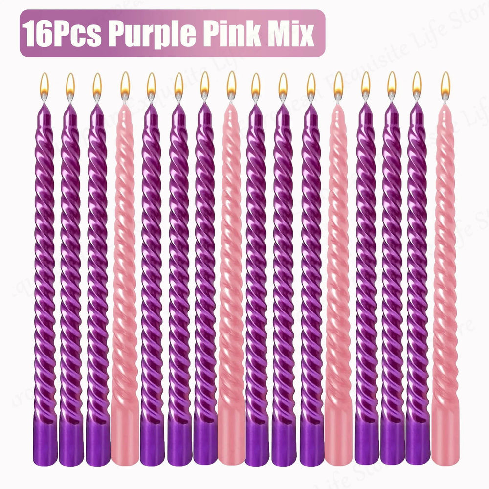 Spiral Taper Candles - 10-Inch Classic Unscented Design - candletown.net