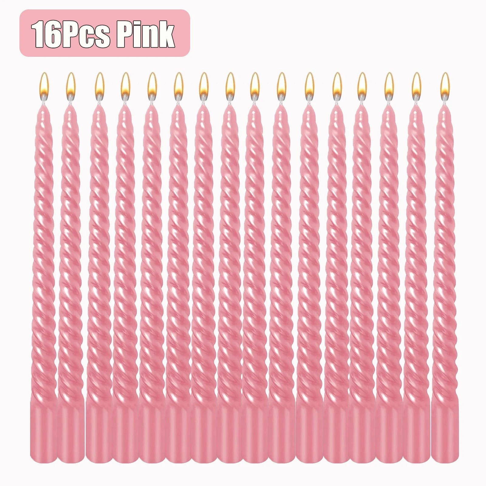 Spiral Taper Candles - 10-Inch Classic Unscented Design - candletown.net