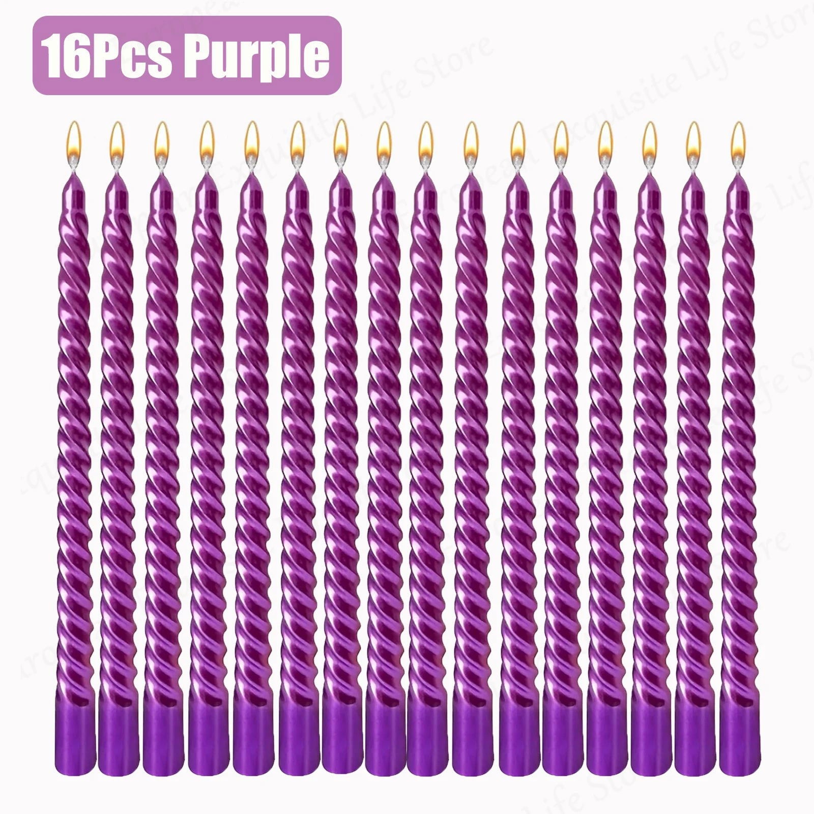Spiral Taper Candles - 10-Inch Classic Unscented Design - candletown.net