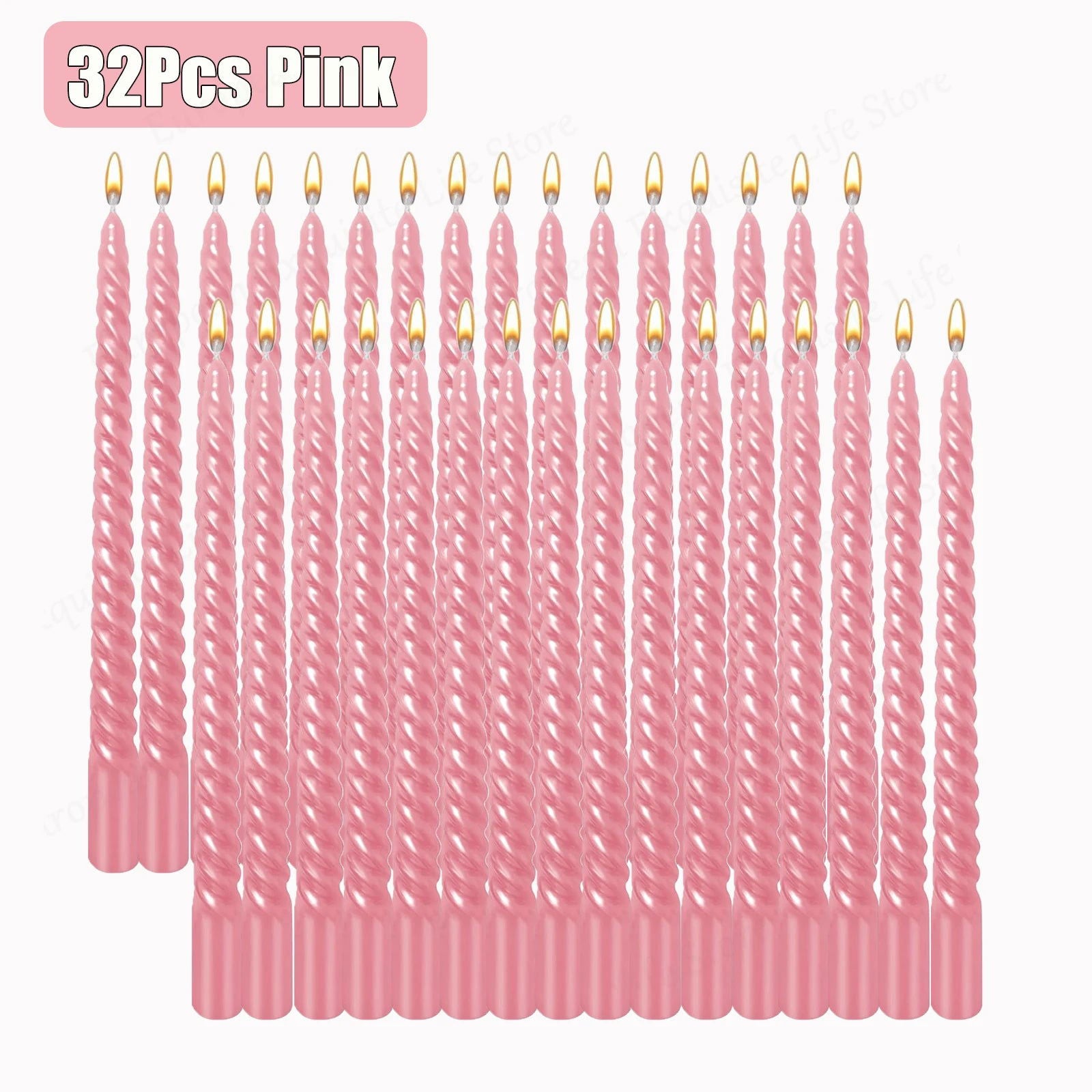 Spiral Taper Candles - 10-Inch Classic Unscented Design - candletown.net