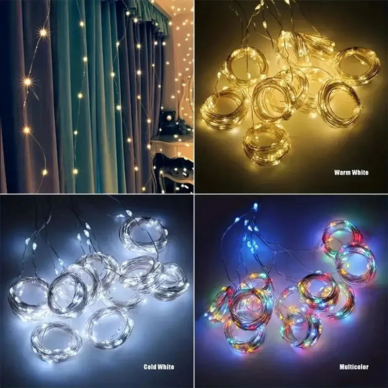 USB Curtain LED String Lights - 3/4/6M Remote Control Fairy Lights - candletown.net
