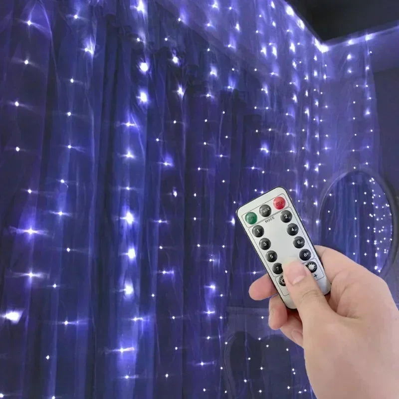 USB Curtain LED String Lights - 3/4/6M Remote Control Fairy Lights - candletown.net