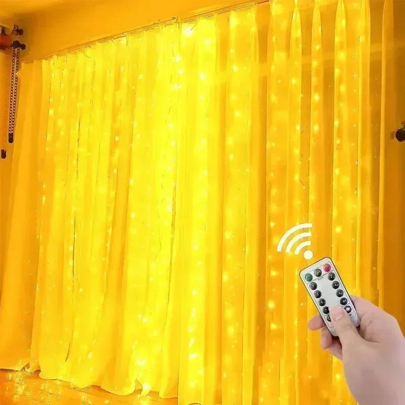 USB Curtain LED String Lights - 3/4/6M Remote Control Fairy Lights - candletown.net