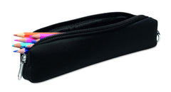 Customisable Black Pencil Case with Carabiner