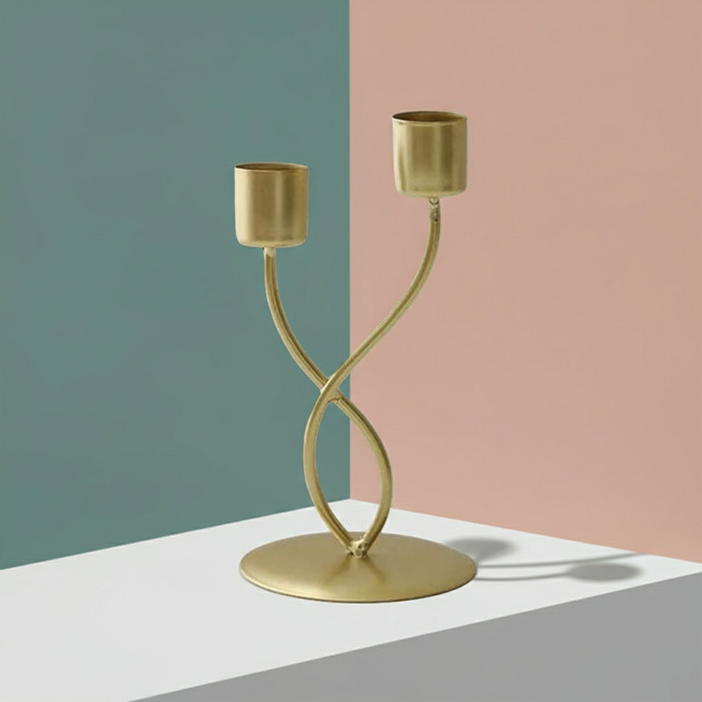Elegant Metal Candle Holder – Vintage Iron Candelabra - candletown.net