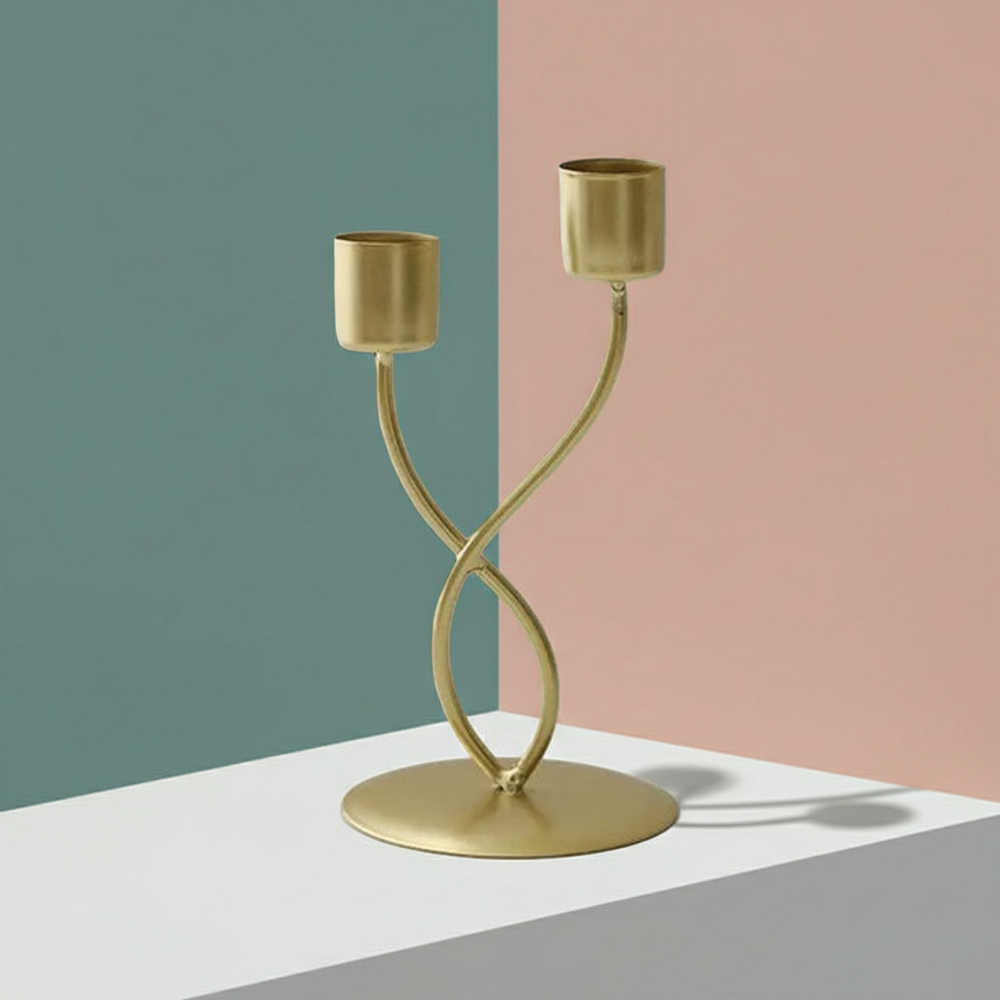 Elegant Metal Candle Holder – Vintage Iron Candelabra - candletown.net