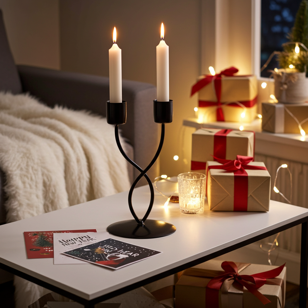 Elegant Metal Candle Holder – Vintage Iron Candelabra - candletown.net