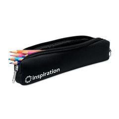 Customisable Black Pencil Case with Carabiner